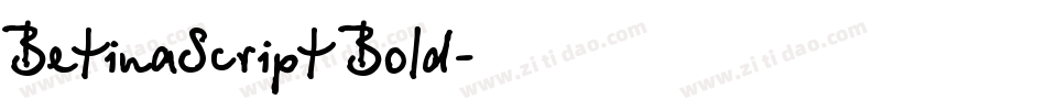 BetinaScript Bold字体转换
